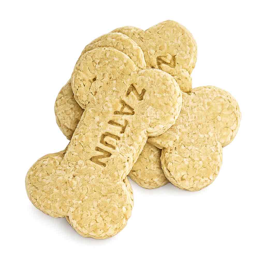 Galletas naturales de zanahoria para perros y gatos ÑomÑom en Costa Rica, snack artesanal horneado con textura crujiente.