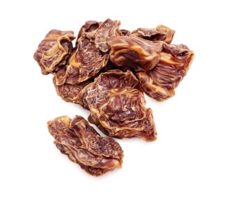 Snack natural de mollejas de pollo deshidratadas para perros y gatos en Costa Rica.